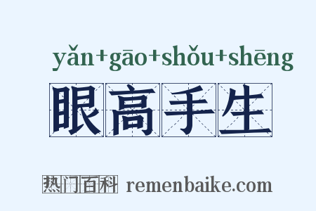 眼高手生是什么意思的图片